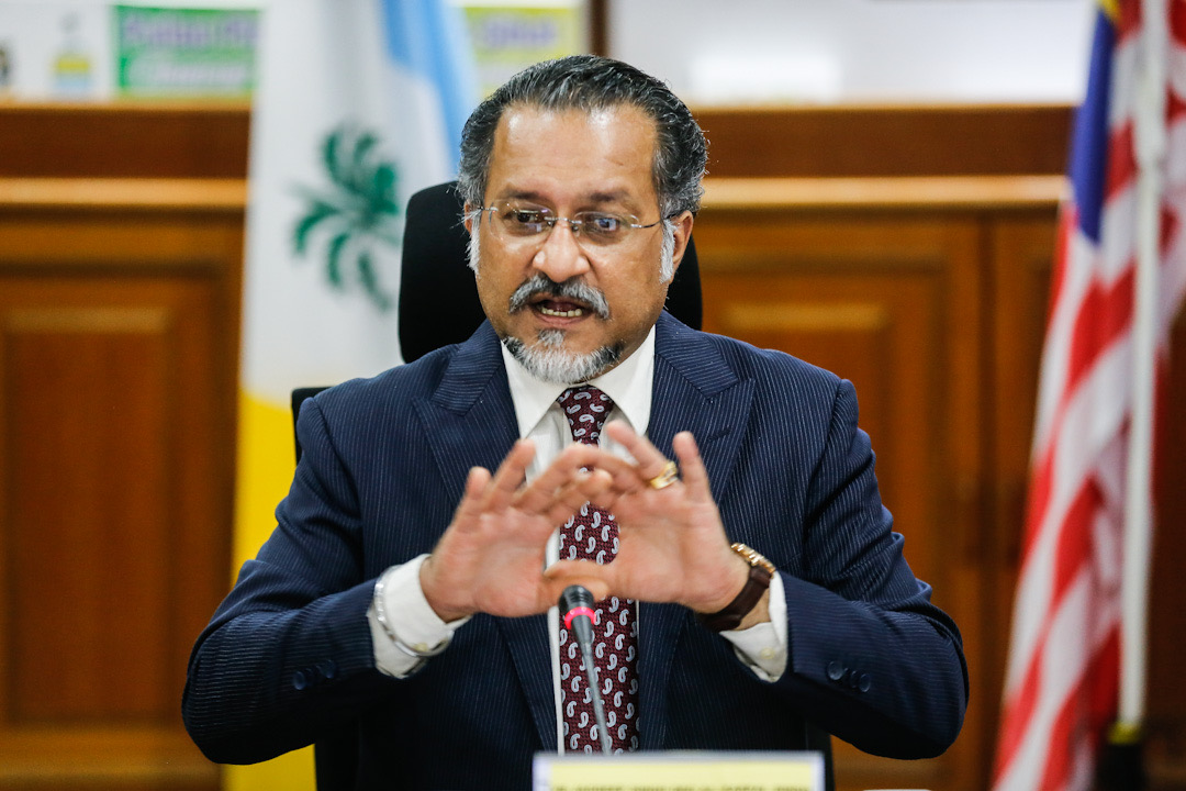 Penang exco Jagdeep Singh Deo speaks to reporters during a press conference at Komtar, George Town May 13, 2020. u00e2u20acu201d Picture by Sayuti Zainudinn