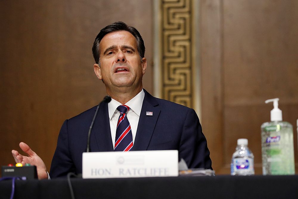 John Ratcliffe testifies before a Senate Intelligence Committee nomination hearing on Capitol Hill in Washington May 5, 2020. u00e2u20acu201d Andrew Harnik/pool pic via Reutersn