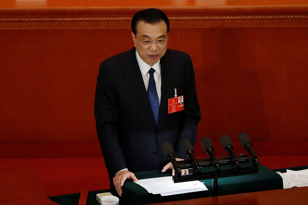 Chinese Premier Li Keqiang delivers a speech at the opening session of the National People's Congress (NPC) at the Great Hall of the People in Beijing, China May 22, 2020. u00e2u20acu201d Reuters pic