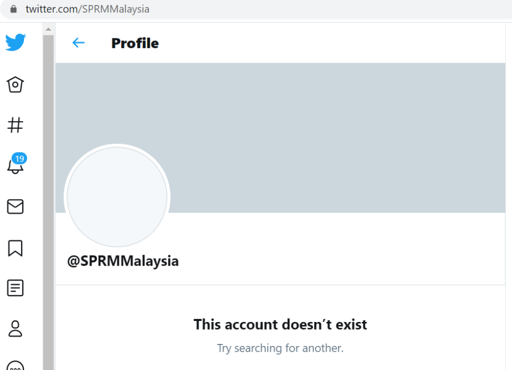 A screengrab of the Malaysian Anti-Corruption Commission’s official Twitter account as of noon, May 27, 2020.