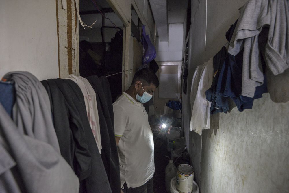 Clothes hung on the side to dry as there is simply no other place to dry them.  u00e2u20acu201d Picture by Shafwan Zaidon