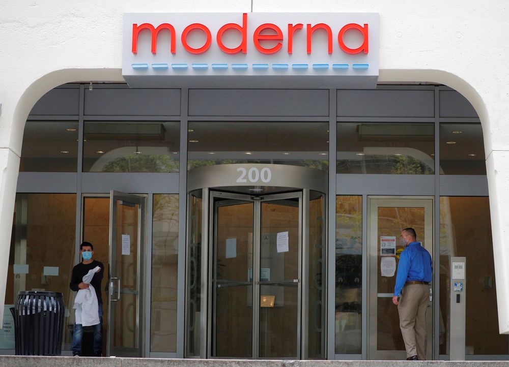 A sign marks the headquarters of Moderna Therapeutics, which is developing a vaccine against the coronavirus disease (Covid-19), in Cambridge, Massachusetts, US, May 18, 2020. u00e2u20acu201d Reuters pic