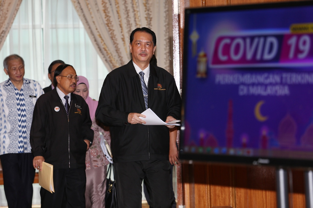 Arrival of Health director-general Datuk Dr Noor Hisham Abdullah for the press conference on Covid-19 in MOH , Putrajaya, May 28, 2020. u00e2u20acu201d Picture by Choo Choy Mayn