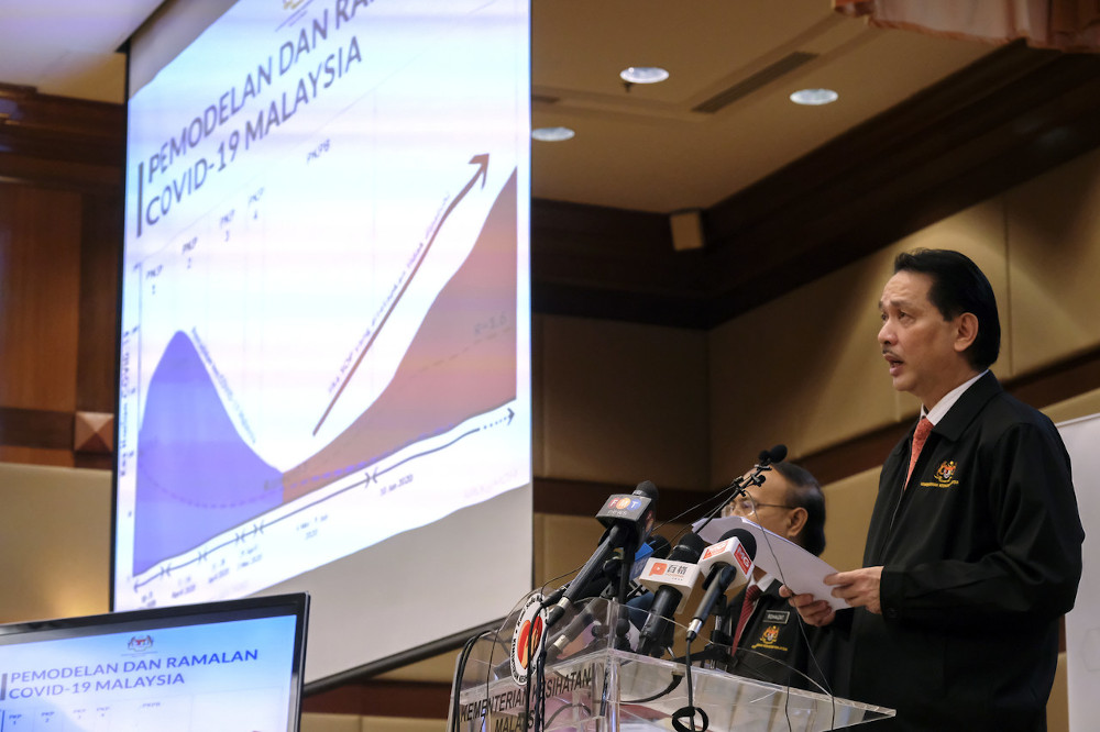 Health director-general Dr Noor Hisham Abdullah during his daily press briefing on Covid-19 at the Health Ministry in Putrajaya, May 27, 2020. u00e2u20acu201d Bernama picn