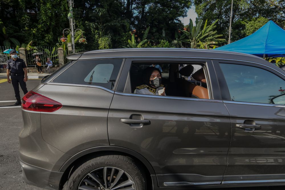Permatang Pauh MP Nurul Izzah Anwar arrives for the opening of the first meeting of the third session of the 14th Parliament in Kuala Lumpur May 18, 2020. u00e2u20acu201d Picture by Firdaus Latif