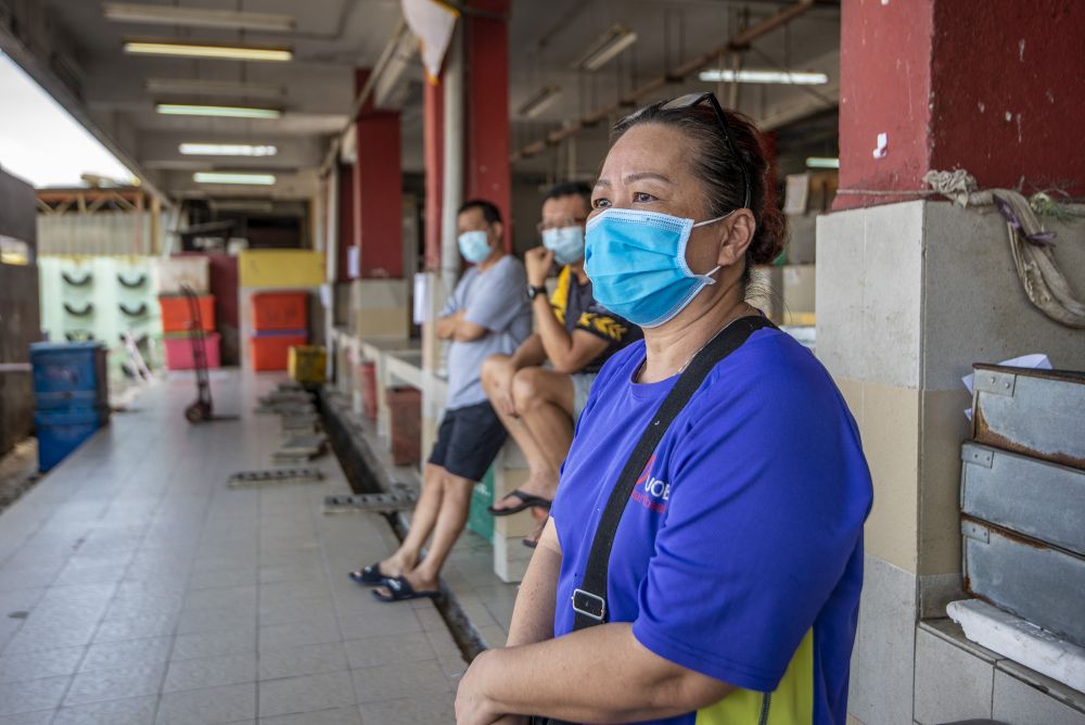 Tan said there were maggots everywhere as they did not manage to clear out the fish left in the market prior to the shutdown.