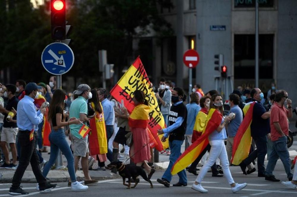 Banging pots, demonstrators have hit the streets demanding u00e2u20acu02dcfreedomu00e2u20acu2122 and Sanchezu00e2u20acu2122s resignation. u00e2u20acu201d AFP pic
