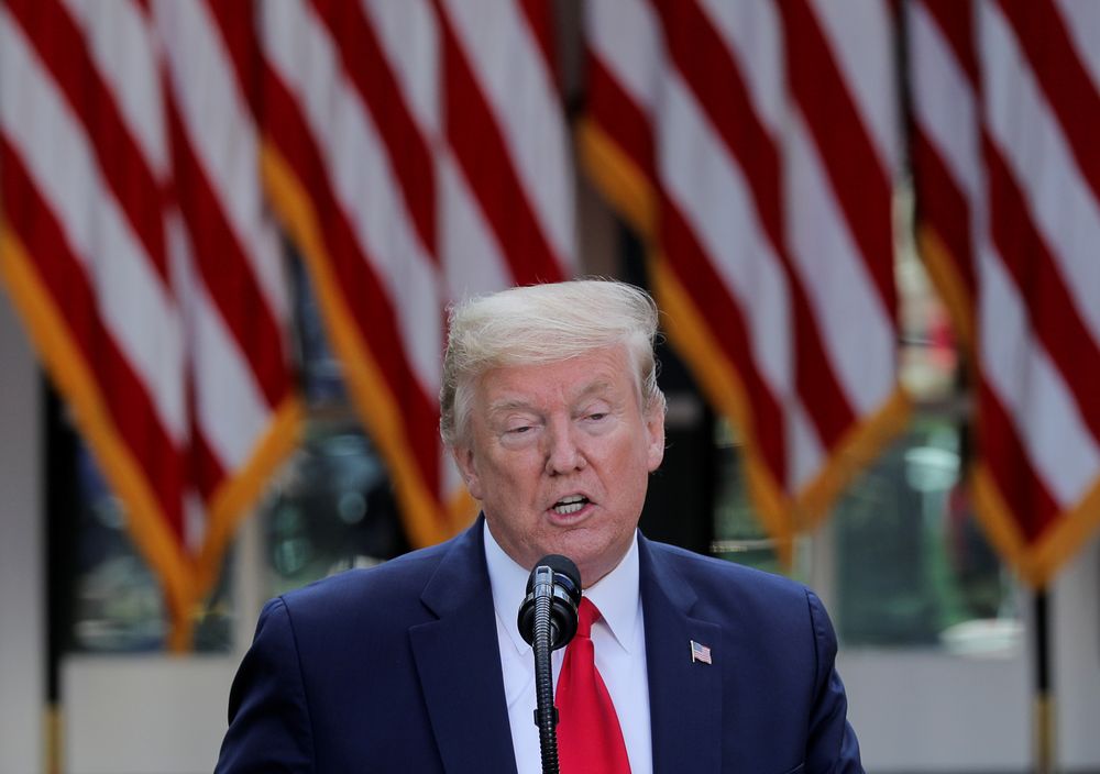 US President Donald Trump addresses a coronavirus response news conference in the Rose Garden at the White House in Washington, US, April 27, 2020. u00e2u20acu201d Reuters pic