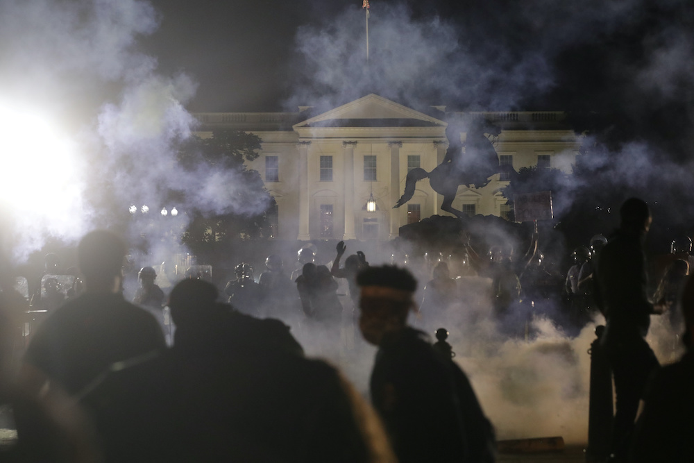 Protesters rally at the White House against the death in Minneapolis police custody of George Floyd, in Washington, DC May 31, 2020. u00e2u20acu201d Reuters pic