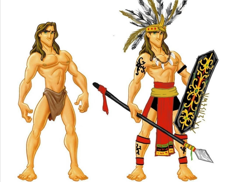 Meet the Malaysian Tarzan as an Iban warrior doodled by architect Amir Sabri. u00e2u20acu201d Photo via Instagram/ do.da.doodle