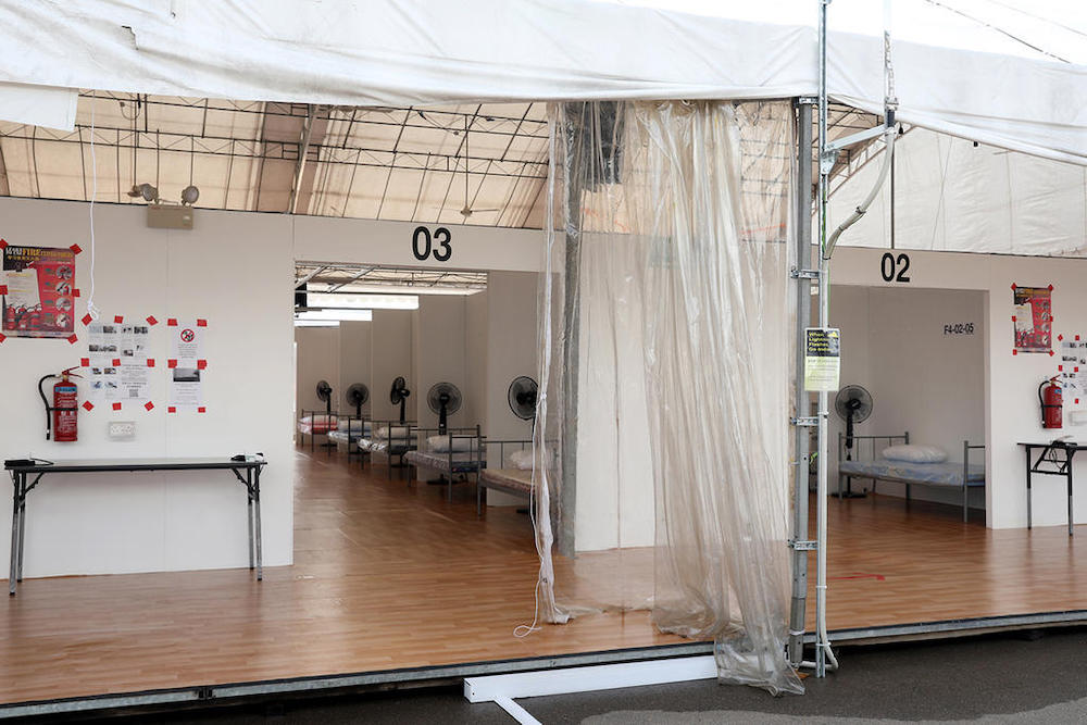 The Community Recovery Facility, which is at the outdoor area of the Changi Exhibition Centre, can house up to 1,700 patients. u00e2u20acu201d TODAY pic