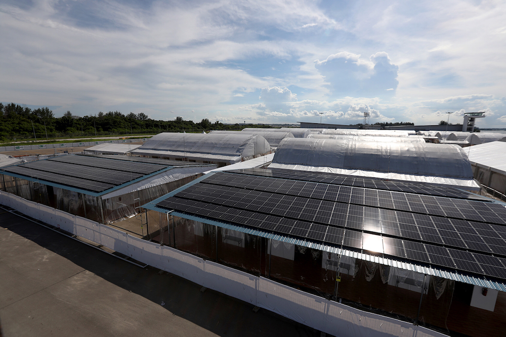 Energy from the solar panels currently supplies 20 per cent of the projected overall energy needs of the recovery facility. — TODAY pic