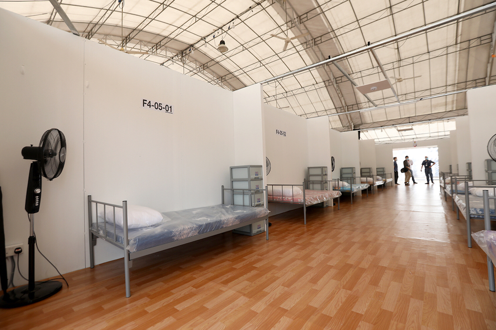 The Community Recovery Facility, which is at the outdoor area of the Changi Exhibition Centre, can house up to 1,700 patients. — TODAY pic