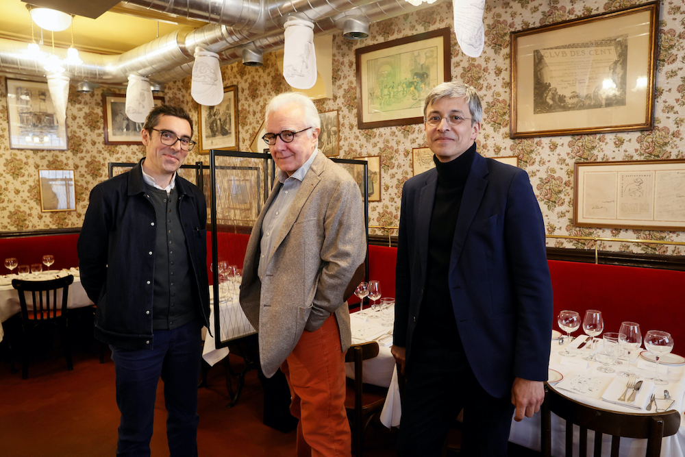 (from left) French designer Patrick Jouin, French Chef Alain Ducasse, and French architect Arnaud Delloye. u00e2u20acu201d AFP pic