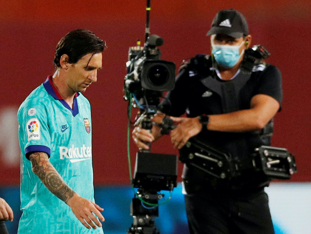 Barcelona's Lionel Messi after the match against Mallorca in Palma, Spain June 13, 2020. u00e2u20acu201d Reuters pic