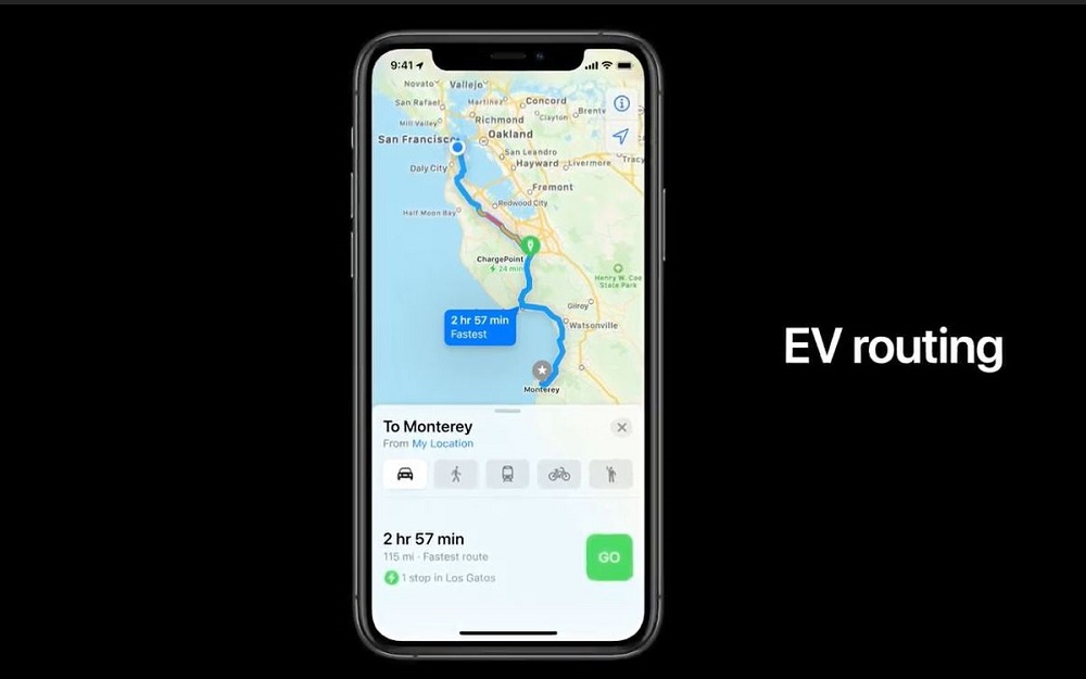 EV Routing is a new feature that works with Maps to navigate drivers to nearby charging stations. — SoyaCincau pic