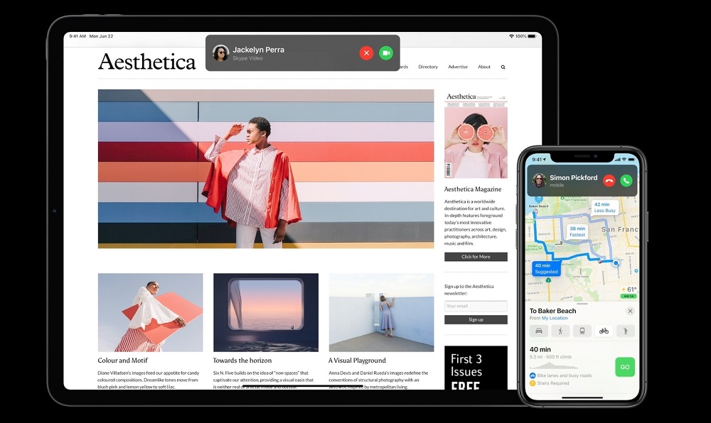 iPadOS 14 will show a floating notification panel at the top where you can choose to answer, reject, without taking you away from your content. — SoyaCincau