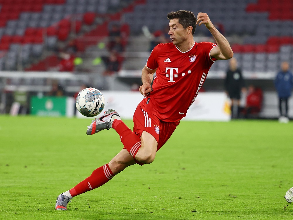 Bayern Munich's Robert Lewandowski in action, as play resumes behind closed doors following the Covid-19 outbreak, at the Allianz Arena in Munich June 10, 2020. u00e2u20acu201d Reuters pic  