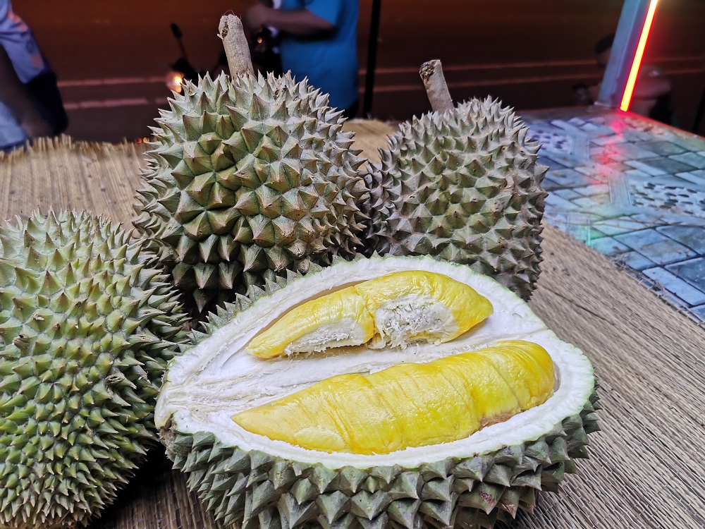 Rakyat negara ini berpeluang menikmati pelbagai aneka jenis durian berkualiti memandangkan ramai pengusaha tidak dapat memasarkan ia di luar negara ekoran pandemik Covid-19. u00e2u20acu201d Foto oleh Muhammad Yusuf Ibrahim