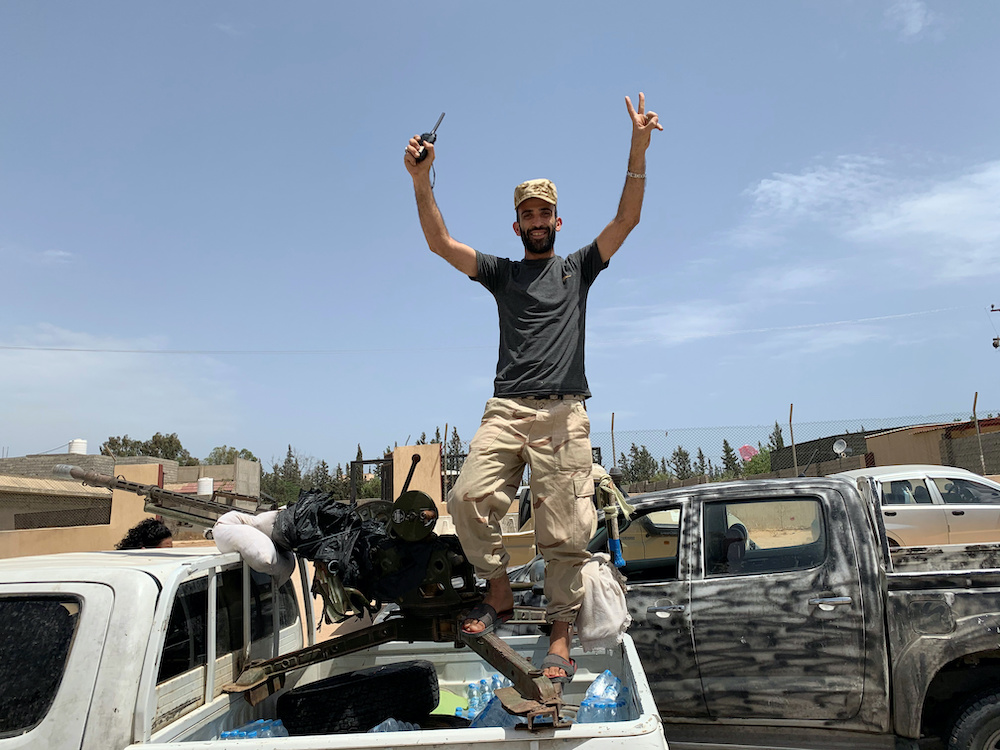 A fighter loyal to Libya's internationally recognised government celebrates after regaining control over the city, in Tripoli, Libya, June 4, 2020. u00e2u20acu201d Reuters pic
