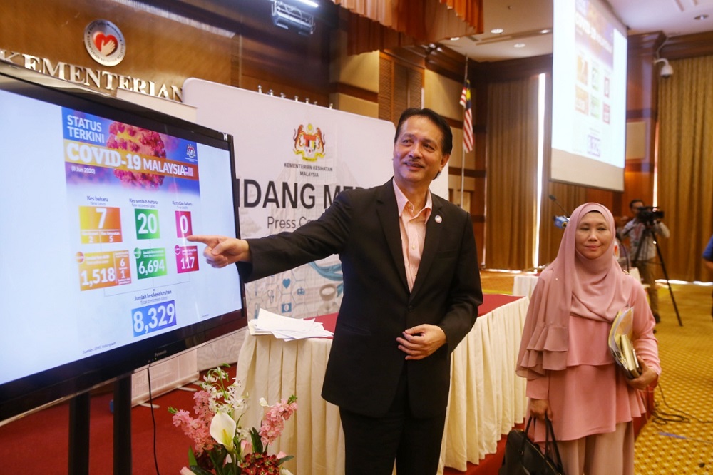 Health Director-General Datuk Dr Noor Hisham Abdullah speaks at a press conference in Putrajaya June 8, 2020. u00e2u20acu201d Picture by Choo Choy May