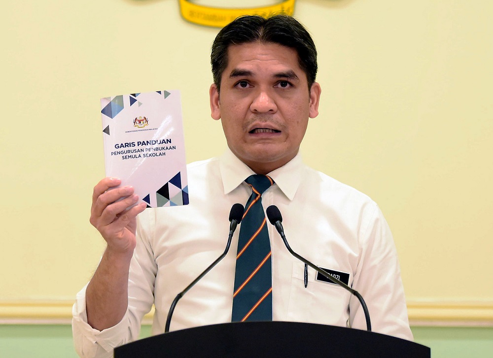 Education Minister Mohd Radzi Md Jidin speaks during a press conference in Putrajaya June 10, 2020. u00e2u20acu201d Bernama pic