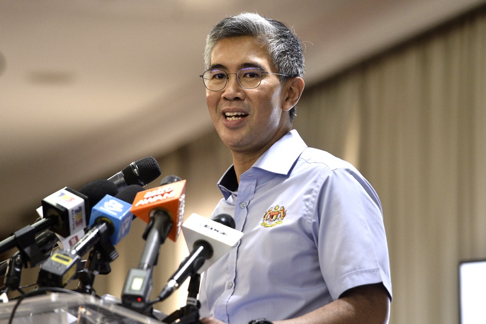 Finance Minister Tengku Datuk Seri Zafrul Abdul Aziz a press conference following a visit to the Employees Provident Fundu00e2u20acu2122s headquarters in Kuala Lumpur June 12, 2020. u00e2u20acu201d Picture by Miera Zulyana