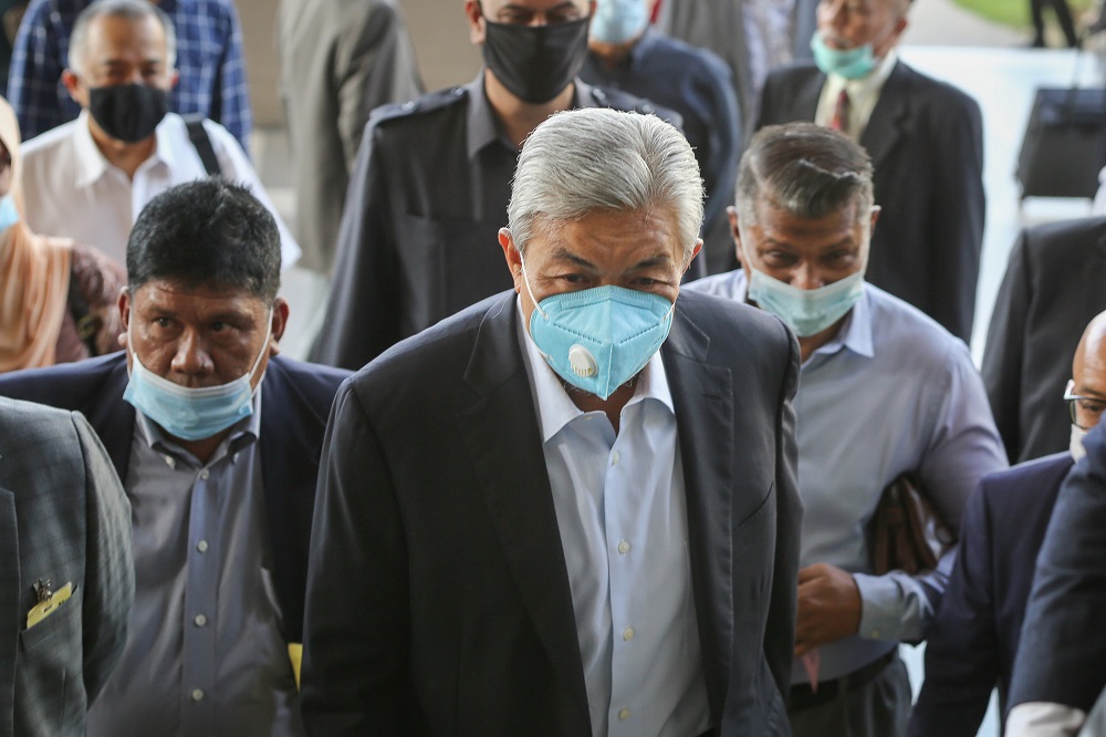 Datuk Seri Ahmad Zahid Hamidi arrives at the Kuala Lumpur High Court June 15, 2020. u00e2u20acu201d Picture by Yusof Mat Isa