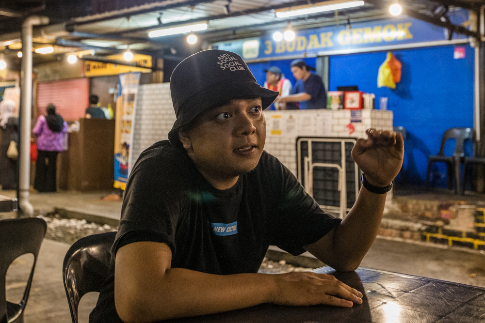 Amirul Marwan, who runs ‘3 Budak Gemok’ within the ‘H’ foodcourt in Desa Sri Hartamas, speaks to Malay Mail during an interview June 20, 2020. — Picture by Firdaus Latif