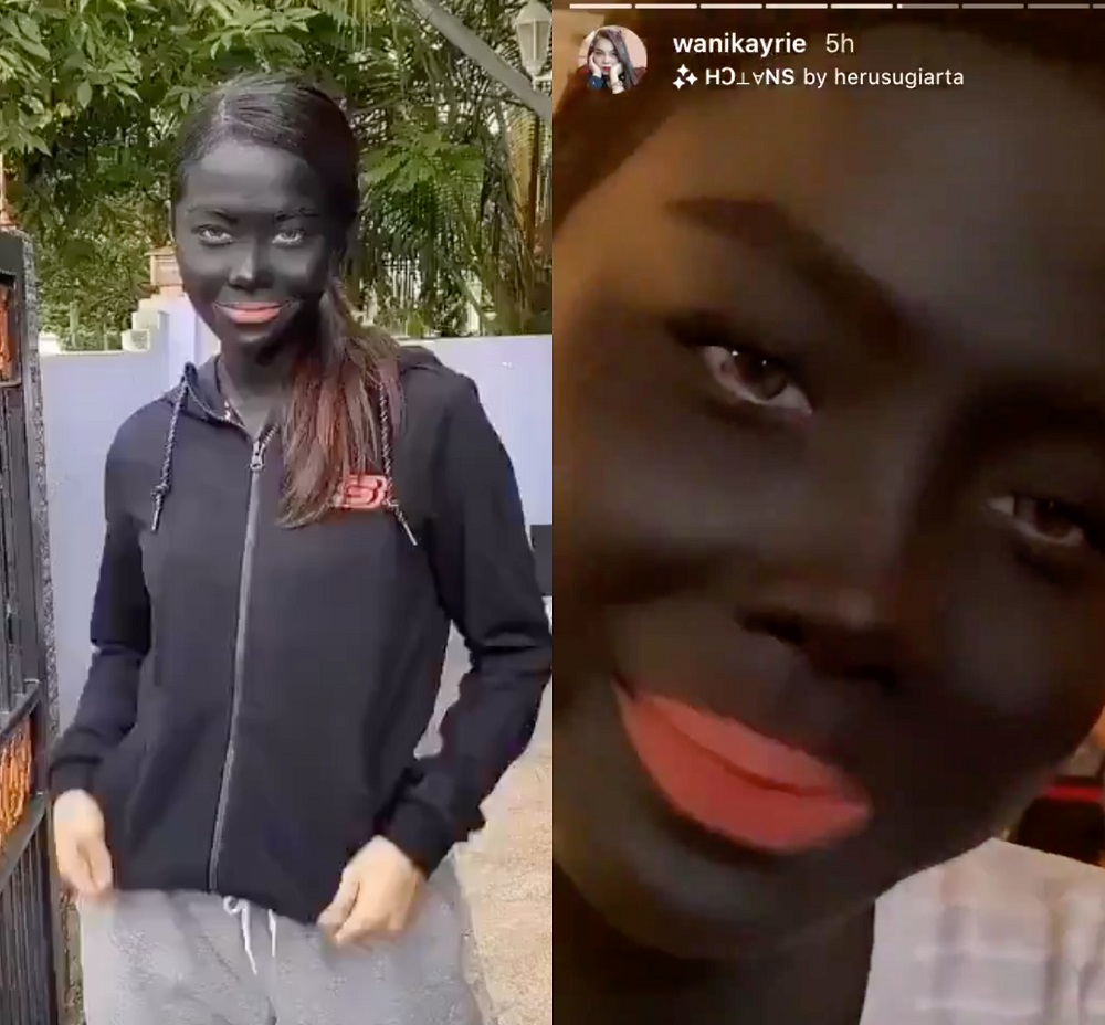 The production company behind ‘Dayang Senandung’ said they have no plans to reshoot the scenes showing Wani in blackface. — Picture via Instagram/wanikayrie and TikTok/wani.kayrie