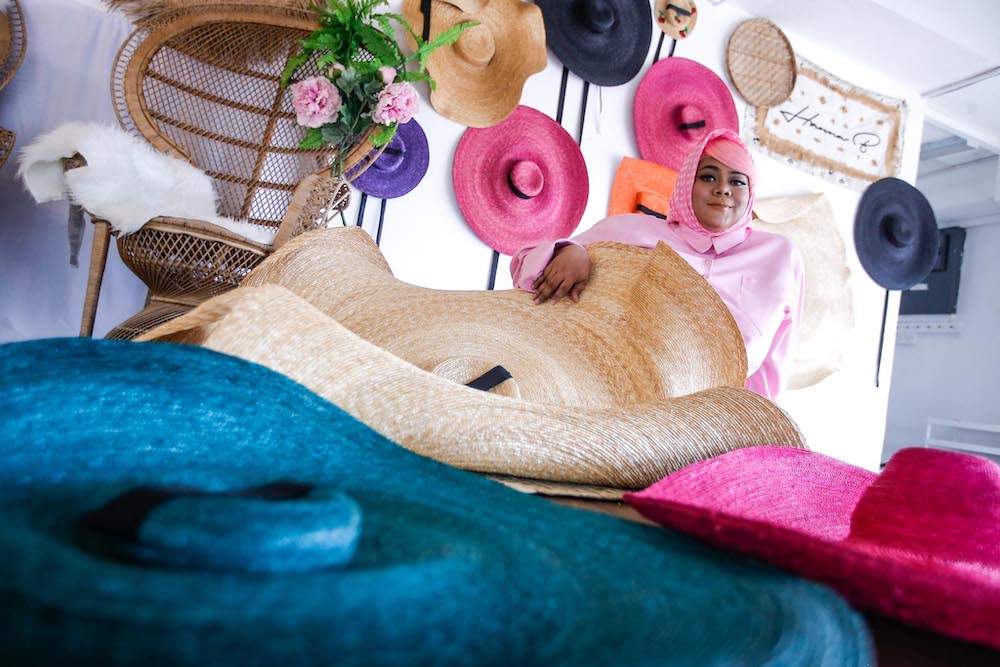 The 29-year-oldu00e2u20acu2122s designs went viral last year after US social media personality Aimee Song wore her hat during a trip to Langkawi. u00e2u20acu201d Picture by Hari Anggara