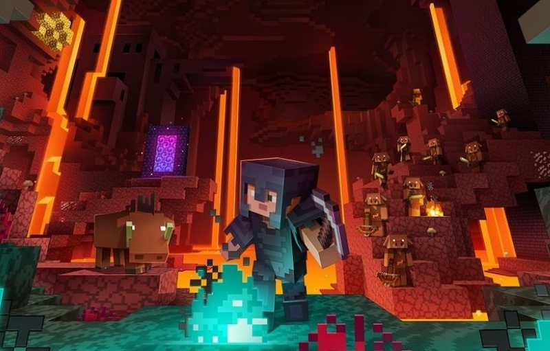 The fiery depths and their peculiar inhabitants await in the 'Minecraft' Nether Update. u00e2u20acu201d Picture courtesy of Mojang Studios / Xbox Game Studios 