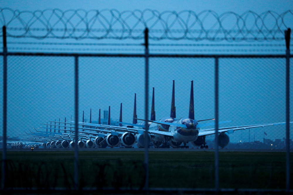 Thai Airways idle airplanes are seen parked on the tarmac of Suvarnabhumi Airport in Bangkok, Thailand May 25, 2020. u00e2u20acu201d Reuters pic 