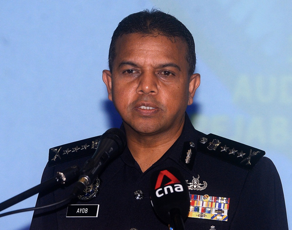 Johor police chief, Datuk Ayob Khan Mydin Pitchay speaks during a press conference in Johor Baru June 3, 2020. u00e2u20acu201d Bernama pic