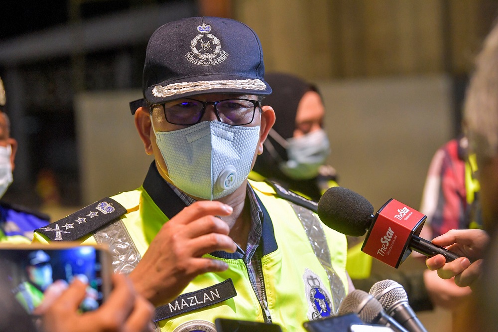 Kuala Lumpur police chief Datuk Seri Mazlan Lazim speaks to reporters during a visit to the Kuala Lumpur Police Headquarters June 4, 2020. u00e2u20acu201d Bernama pic