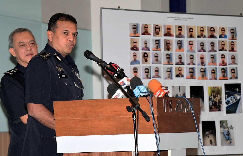 Johor police chief Datuk Ayob Khan Mydin Pitchay speaks during a press conference in Johor Baru June 8, 2020. u00e2u20acu201d Bernama pic