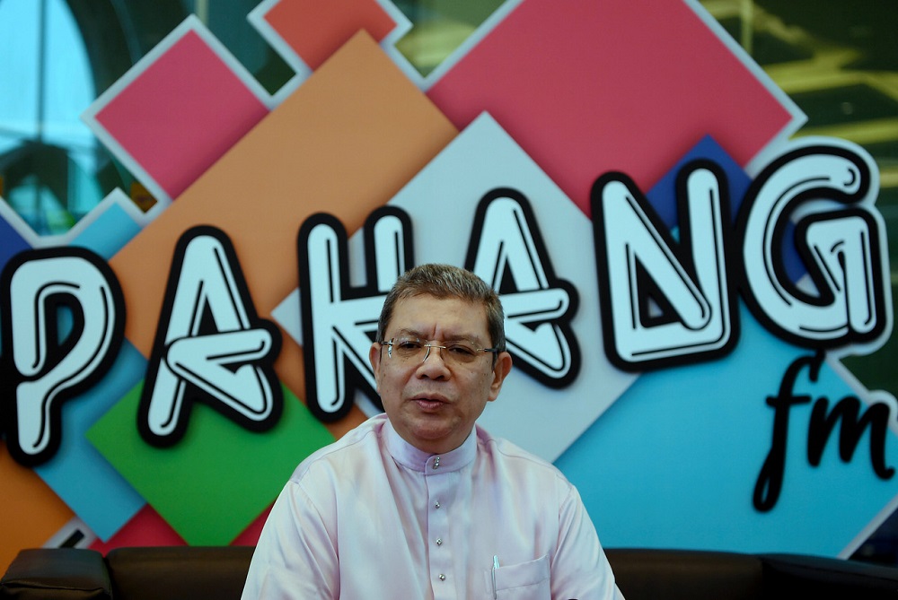 Communications and Multimedia Minister Datuk Saifuddin Abdullah speaks during a press conference at the Pahang Broadcasting Departmentu00e2u20acu2122s office in Kuantan June 12, 2020. u00e2u20acu201d Bernama pic