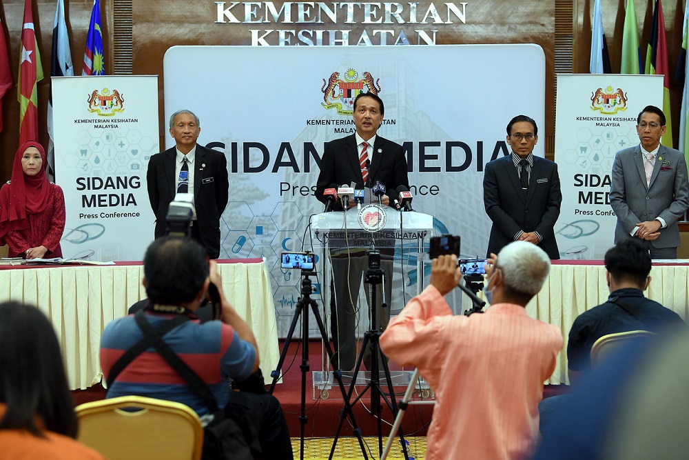 Health Director-General Datuk Dr Noor Hisham Abdullah speaks at a press conference in Putrajaya June 12, 2020. u00e2u20acu201d Bernama pic