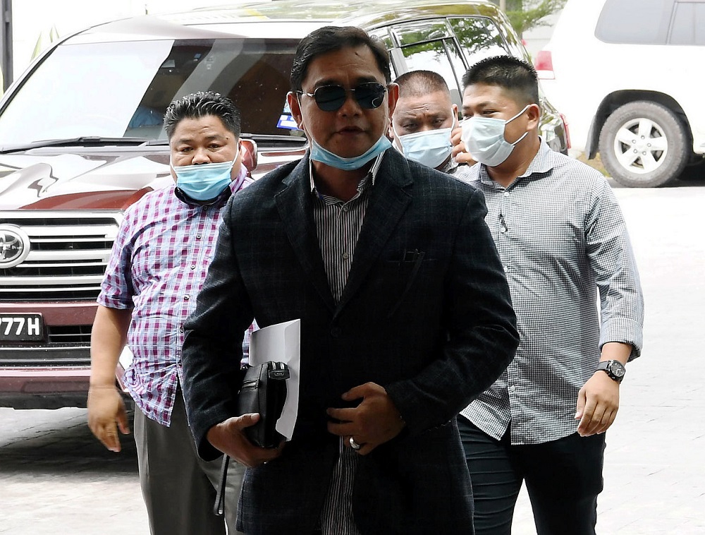 Sugut assemblyman Datuk James Ratib arrives for a press conference in Kota Kinabalu June 15, 2020. u00e2u20acu201d Bernama pic