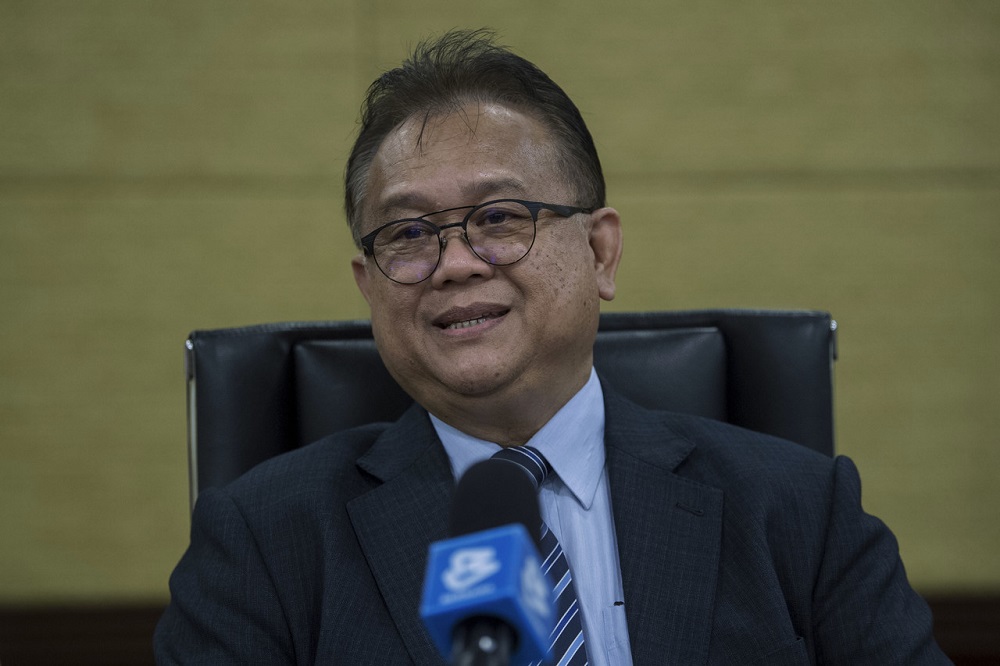 Domestic Trade and Consumer Affairs Minister Datuk Alexander Nanta Linggi at his 100-Day Special Interview on his role as Minister of Domestic Trade and Consumer Affairs at his office in Kuala Lumpur June 18, 2020. u00e2u20acu201d Bernama pic