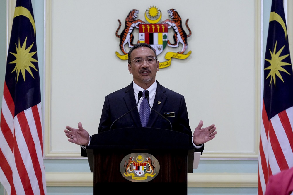 Foreign Minister Datuk Seri Hishammuddin  Hussein speaking at a press conference on the 36th ASEAN Summit in Putrajaya June 25, 2020. u00e2u20acu201d Bernama pic