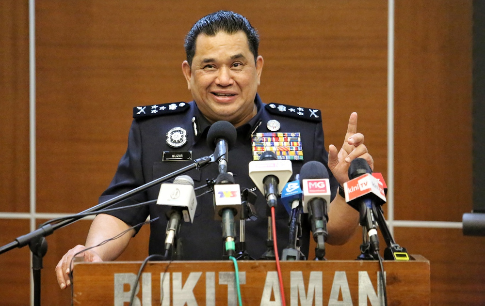 Bukit Aman Criminal Investigations Department director Datuk Huzir Mohamed at a press conference on smuggling of migrants operations, June 30, 2020. u00e2u20acu201d Picture by Choo Choy May