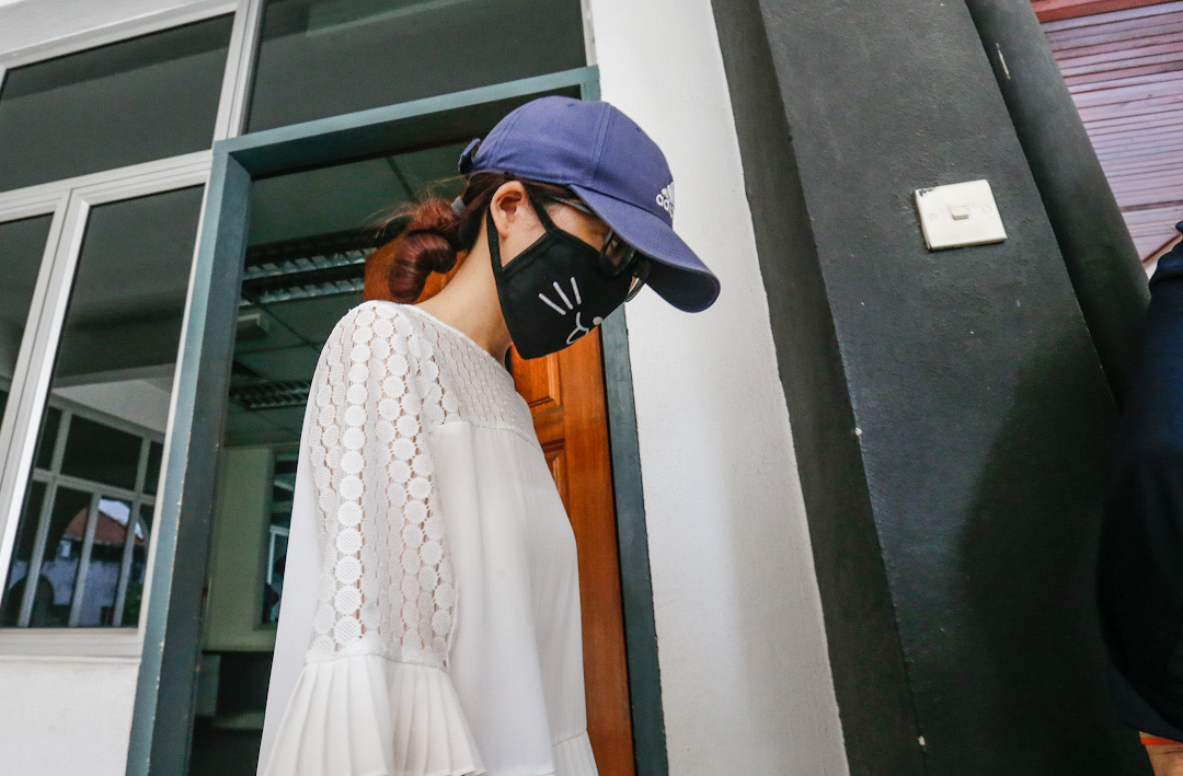 Ng Pei Ven, 22, arrives at the Bukit Mertajam Magistrates' Court June 22, 2020. u00e2u20acu201d Picture by Sayuti Zainudin