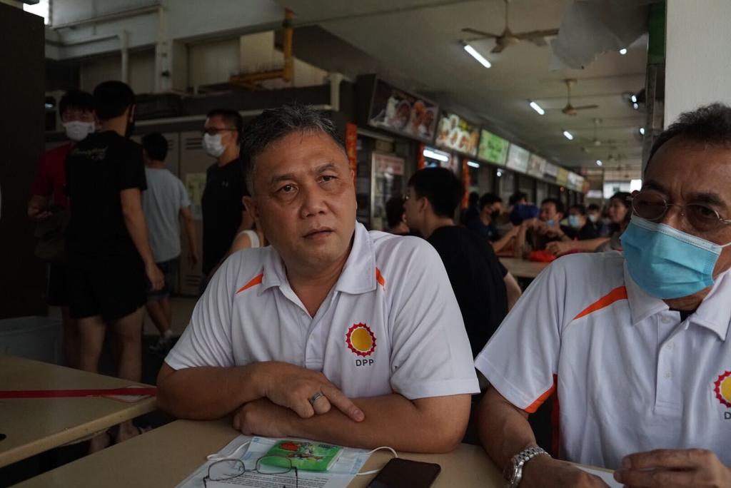 Democratic Progressive Party secretary-general Hamim Aliyas speaking at a press conference at MacPherson Market and Food Centre today, June 27, 2020. u00e2u20acu2022 TODAY pic