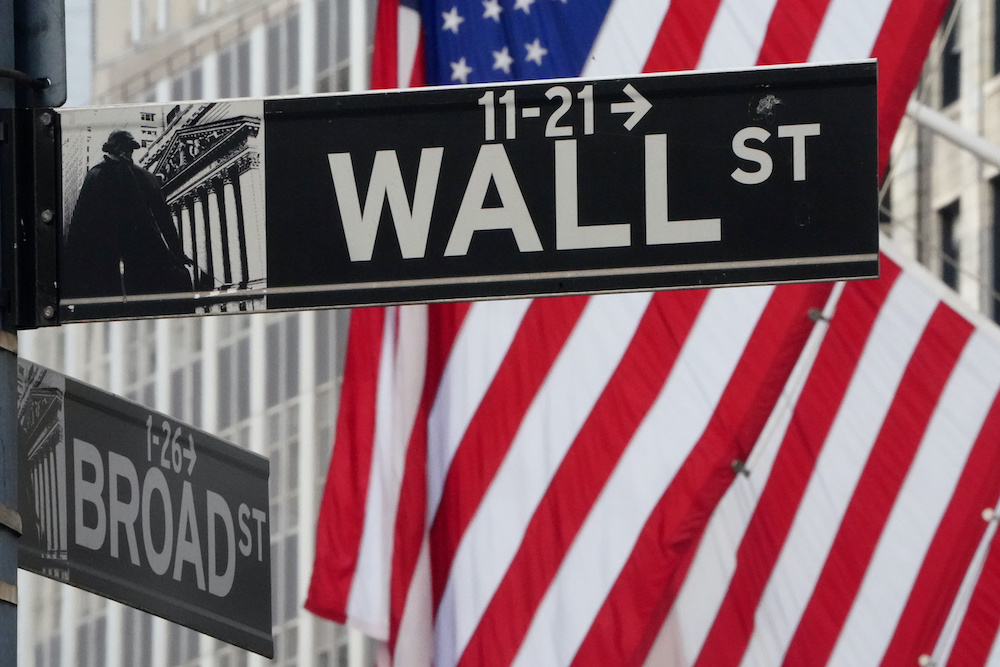 The Wall Street sign is pictured at the New York Stock exchange (NYSE) in the Manhattan borough of New York City, New York, US, March 9, 2020. u00e2u20acu2022 Reuters pic