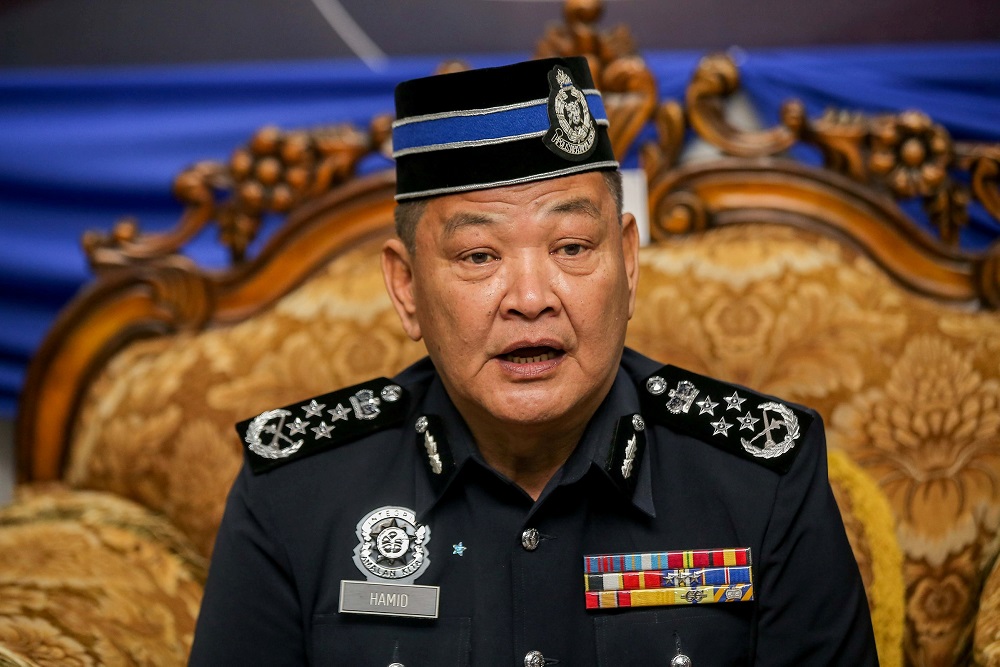IGP Tan Sri Abdul Hamid Bador speaks to reporters in Ulu Kinta, Ipoh June 19, 2020. u00e2u20acu2022 Picture by Farhan Najib
