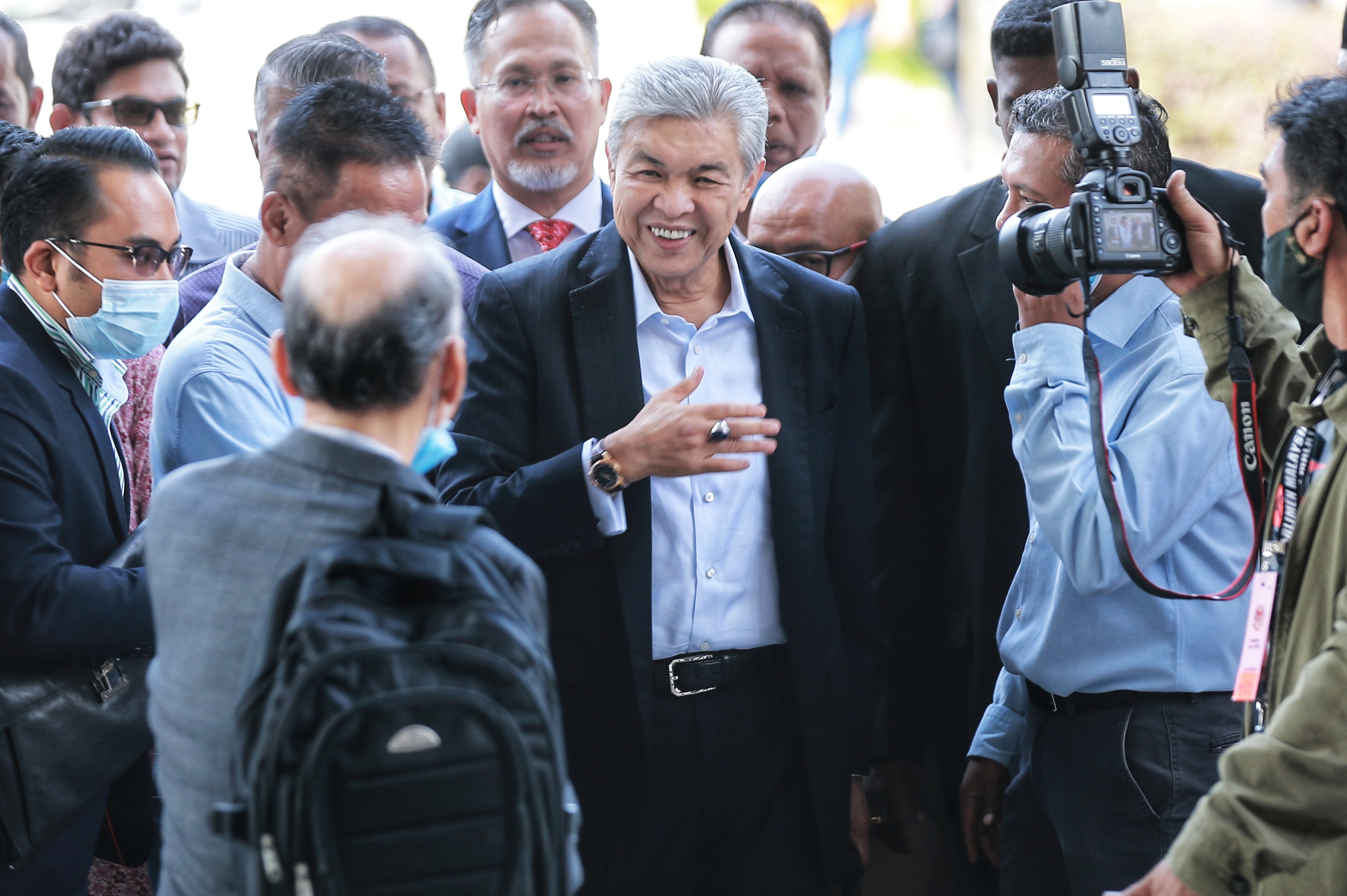 Datuk Seri Ahmad Zahid Hamidi arrives at the Kuala Lumpur High Court June 18, 2020. u00e2u20acu201d Picture by Shafwan Zaidon