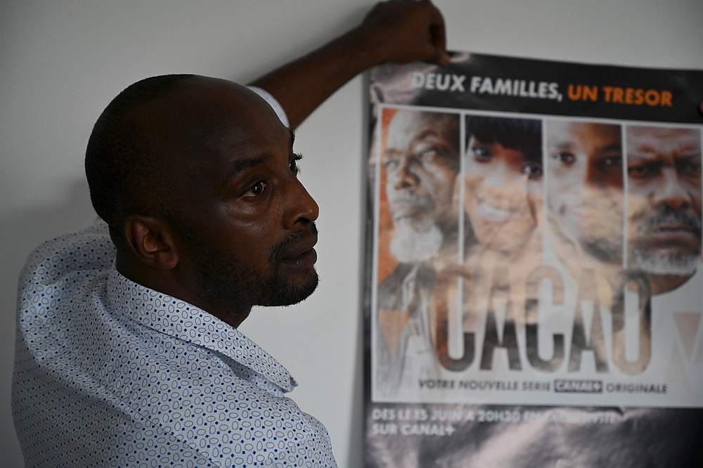 Alex Ogou, Ivorian-French director and producer of the TV soap 'Cacao.' u00e2u20acu201d AFP pic