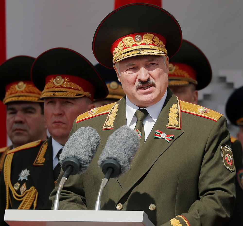 Belarusian President Alexander Lukashenko speaks during the Victory Day parade, amid the Covid-19 outbreak, in Minsk, Belarus May 9, 2020. u00e2u20acu201d Reuters pic