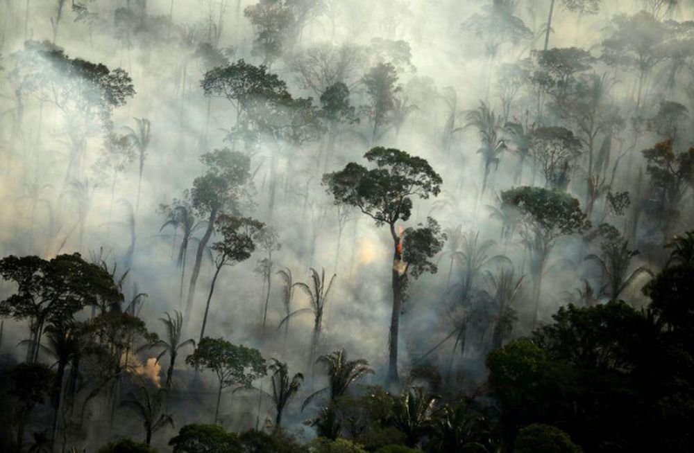 Smoke billows from a fire in an area of the Amazon rainforest near Porto Velho, Rondonia State, Brazil, September 10, 2019. u00e2u20acu201d Reuters file pic
